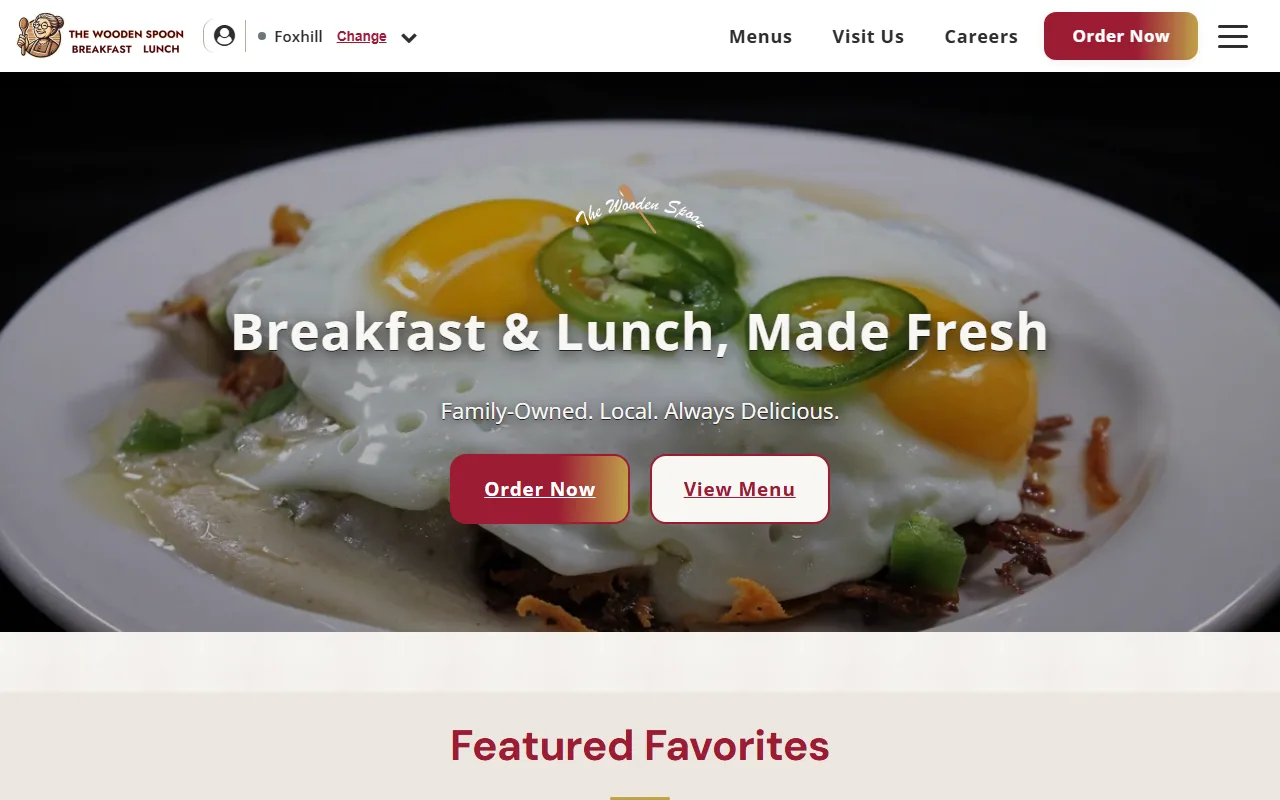 The Wooden Spoon Breakfast and Lunch homepage